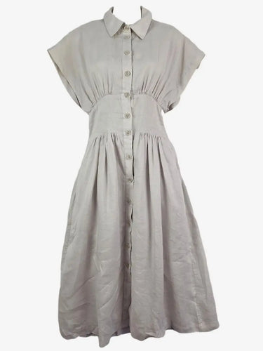 Country Road Stone Grey Summer Maxi Dress Size 6 by SwapUp-Online Second Hand Store-Online Thrift Store