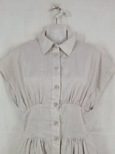 Country Road Stone Grey Summer Maxi Dress Size 6 by SwapUp-Online Second Hand Store-Online Thrift Store