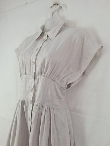Country Road Stone Grey Summer Maxi Dress Size 6 by SwapUp-Online Second Hand Store-Online Thrift Store