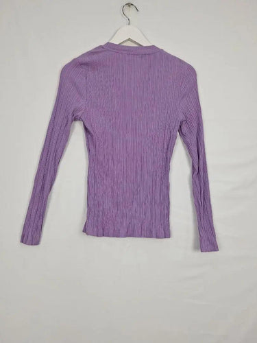 Country Road Violet Ribbed Long Sleeve Top Size S by SwapUp-Online Second Hand Store-Online Thrift Store