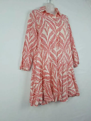 Country Road Watermelon Foliage Frilled Midi Dress Size 6 by SwapUp-Online Second Hand Store-Online Thrift Store