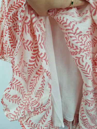Country Road Watermelon Foliage Frilled Midi Dress Size 6 by SwapUp-Online Second Hand Store-Online Thrift Store