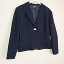 Covers Navy Textured Single Breasted Blazer Size 14 by SwapUp-Online Second Hand Store-Online Thrift Store