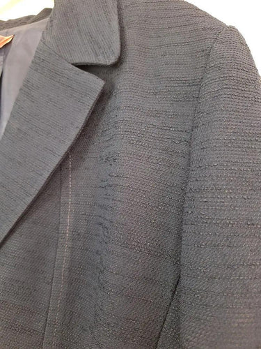 Covers Navy Textured Single Breasted Blazer Size 14 by SwapUp-Online Second Hand Store-Online Thrift Store