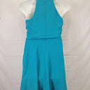 Second-Hand - Cue Aqua Keyhole Belted Midi Dress Size 12 - SwapUp