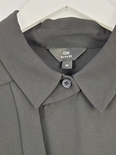 Cue Asymmetric Elegant Slim Line Shirt Size 10 by SwapUp-Online Second Hand Store-Online Thrift Store