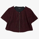 Cue Burgundy Wool Blend Cropped Jacket Size 10 by SwapUp-Online Second Hand Store-Online Thrift Store