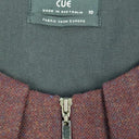 Cue Burgundy Wool Blend Cropped Jacket Size 10 by SwapUp-Online Second Hand Store-Online Thrift Store
