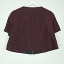 Cue Burgundy Wool Blend Cropped Jacket Size 10 by SwapUp-Online Second Hand Store-Online Thrift Store