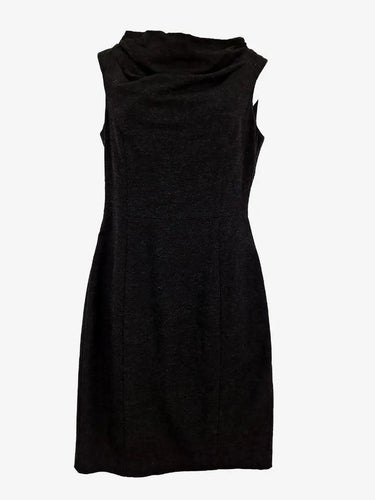 Cue Charcoal Draped Office Dress Size 10 by SwapUp-Online Second Hand Store-Online Thrift Store