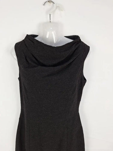 Cue Charcoal Draped Office Dress Size 10 by SwapUp-Online Second Hand Store-Online Thrift Store