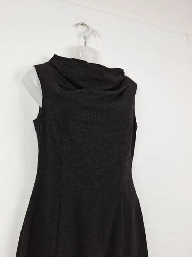 Cue Charcoal Draped Office Dress Size 10 by SwapUp-Online Second Hand Store-Online Thrift Store