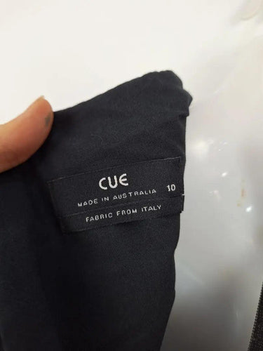 Cue Charcoal Draped Office Dress Size 10 by SwapUp-Online Second Hand Store-Online Thrift Store