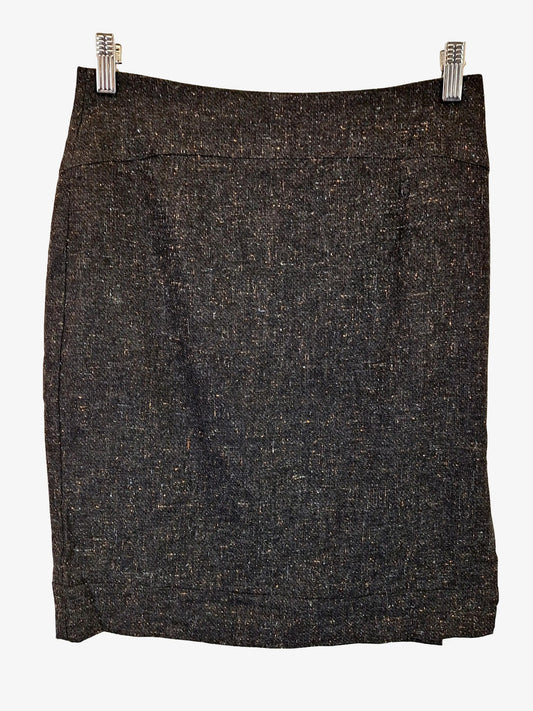 Cue Classic Grey Marle Pencil Midi Skirt Size 8 by SwapUp-Online Second Hand Store-Online Thrift Store