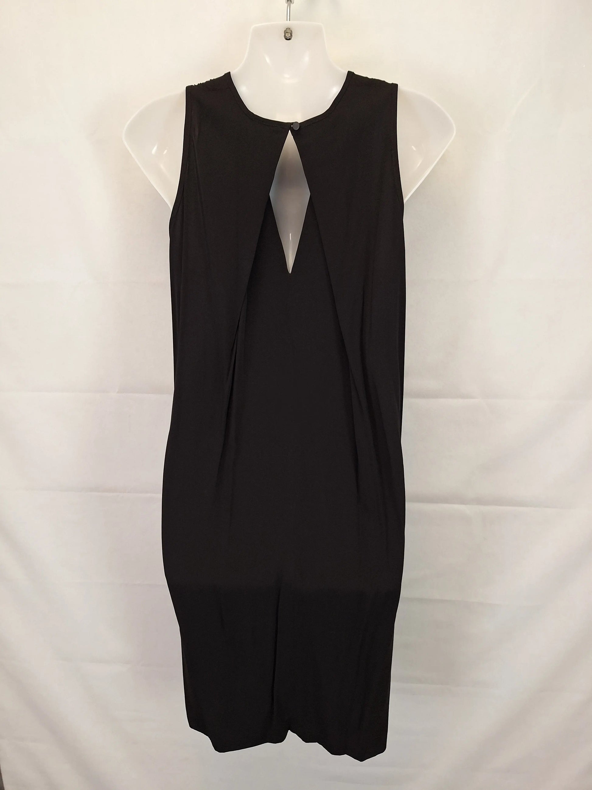 Cue Classic Little Black Midi Dress Size 10 by SwapUp-Online Second Hand Store-Online Thrift Store