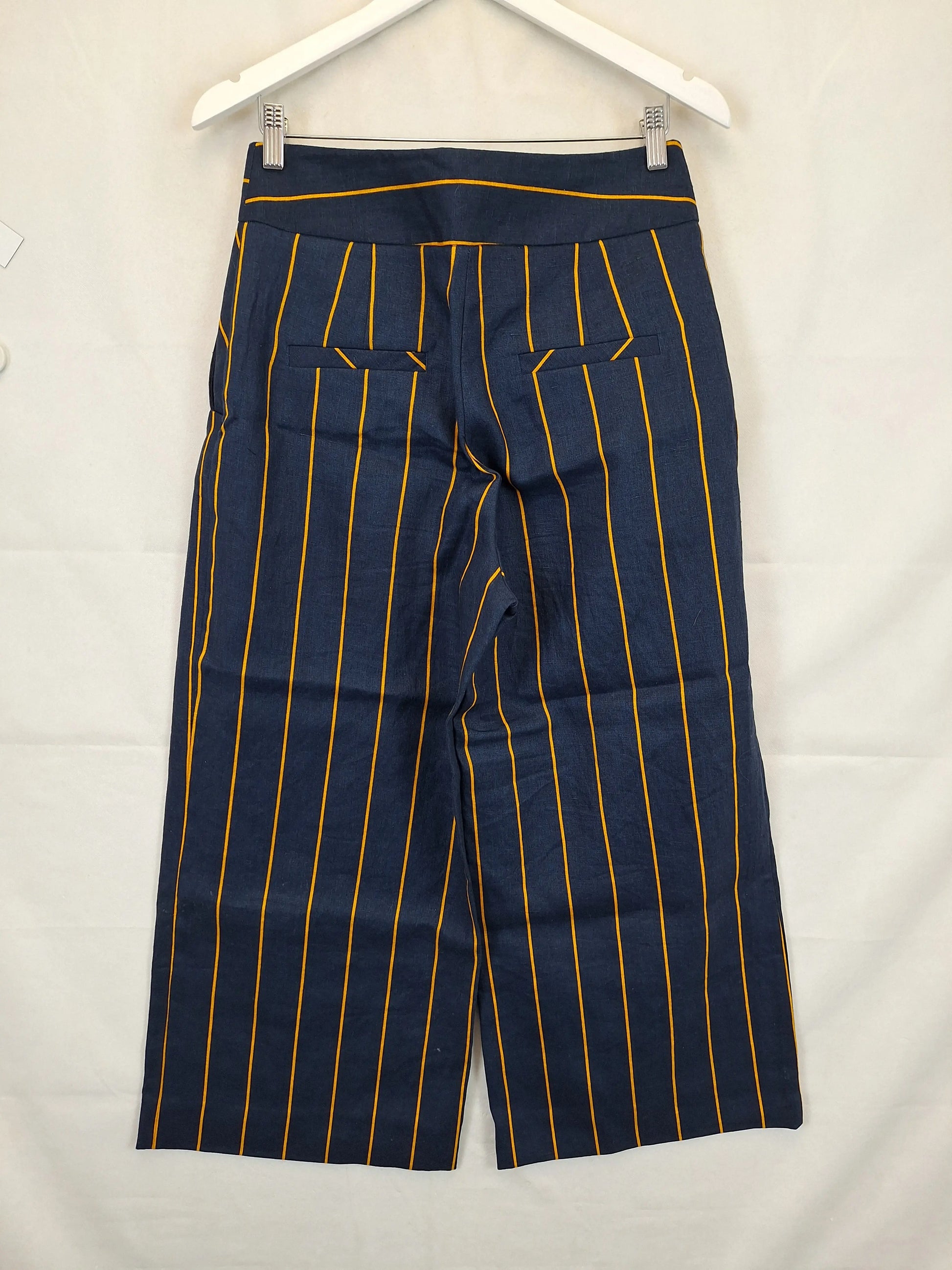 Cue Classic Wide Leg Linen Pants Size 10 by SwapUp-Online Second Hand Store-Online Thrift Store