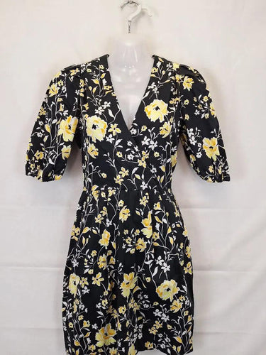 Second-Hand - Cue Cotton Puff Sleeve Mini Dress Size 6 - SwapUp