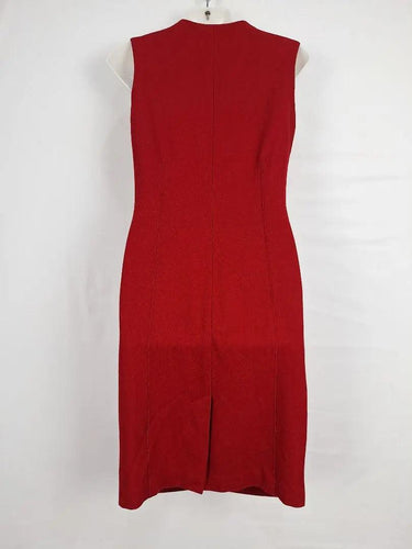Cue Crimson Raw Edge Fitted Midi Dress Size 10 by SwapUp-Online Second Hand Store-Online Thrift Store