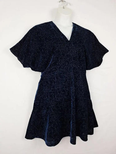 Cue Embossed Velvet Mini Dress Size 14 by SwapUp-Online Second Hand Store-Online Thrift Store