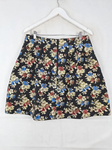 Cue Floral Swing Mini Skirt Size 14 by SwapUp-Online Second Hand Store-Online Thrift Store