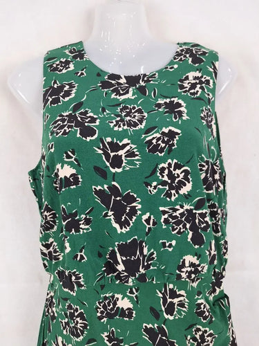 Cue Forest Green Flower Dress Size 10 by SwapUp-Online Second Hand Store-Online Thrift Store