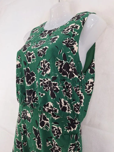 Cue Forest Green Flower Dress Size 10 by SwapUp-Online Second Hand Store-Online Thrift Store