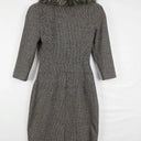 Cue Fur Collared Zip Front Midi Dress Size 6 by SwapUp-Online Second Hand Store-Online Thrift Store