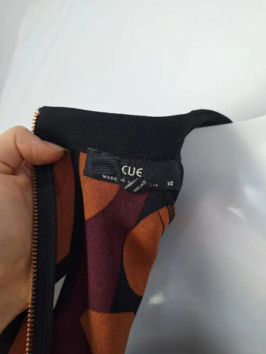 Cue Graphic Everyday Mod Dress Size 14 by SwapUp-Online Second Hand Store-Online Thrift Store