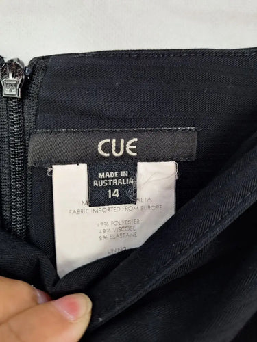 Cue Hide In Belt Tailored Skirt Size 14 by SwapUp-Online Second Hand Store-Online Thrift Store