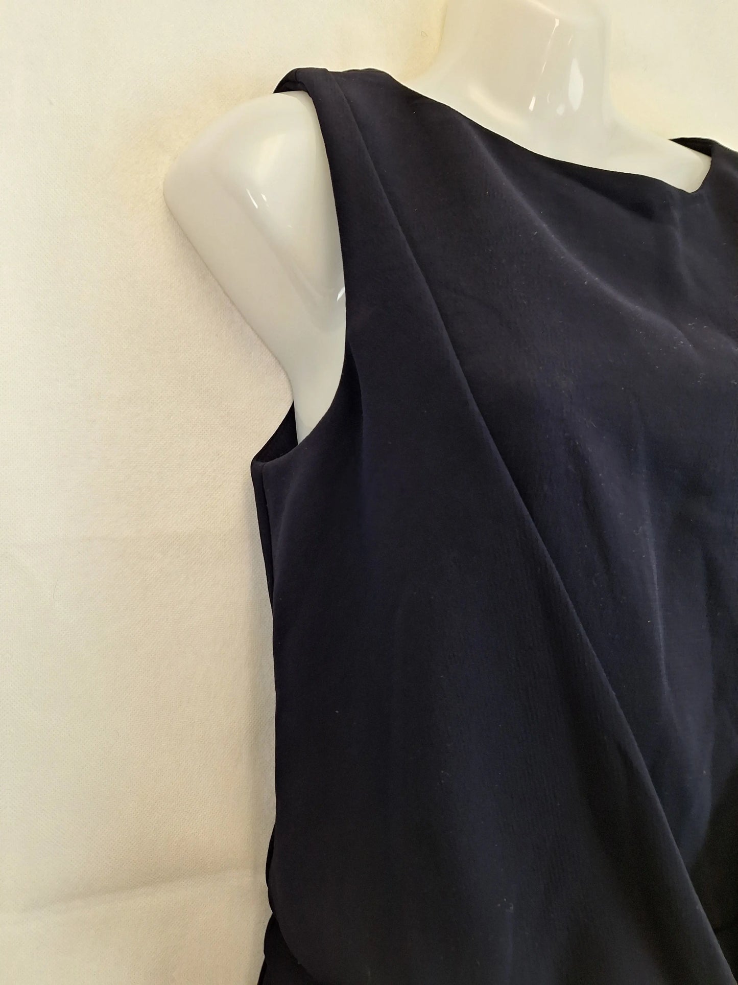 Cue Navy Draped Work Mini Dress Size 10 by SwapUp-Online Second Hand Store-Online Thrift Store