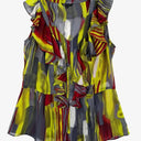 Cue Peplum Abstract Sheer Top Size 8 by SwapUp-Online Second Hand Store-Online Thrift Store