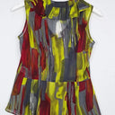 Cue Peplum Abstract Sheer Top Size 8 by SwapUp-Online Second Hand Store-Online Thrift Store