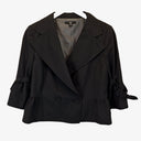 Cue Pinstripe Double Breatsed Cropped Jacket Size 12 by SwapUp-Online Second Hand Store-Online Thrift Store