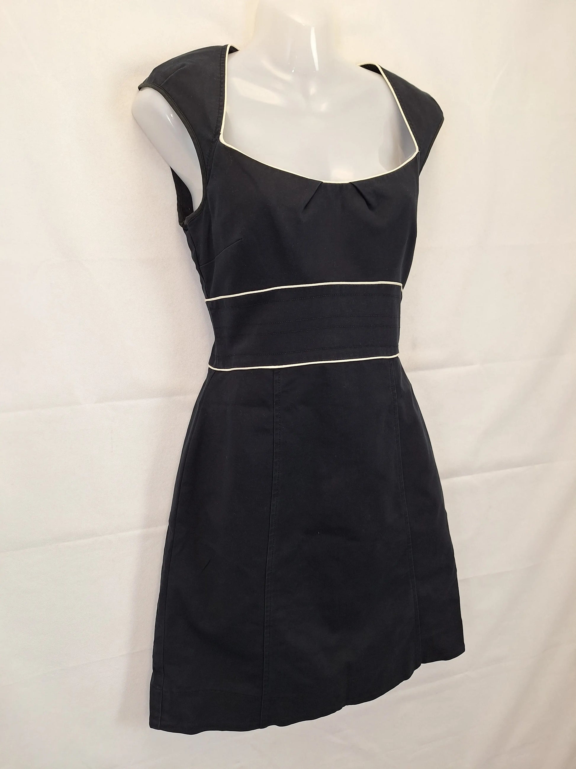 Cue Piped Edge Tailored Work Midi Dress Size 10 by SwapUp-Online Second Hand Store-Online Thrift Store