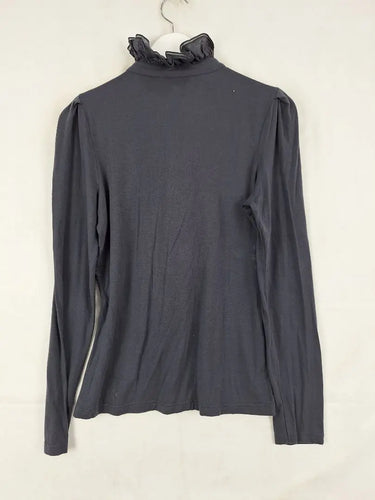 Cue Ruffled Collar Long-Sleeved Top Size L by SwapUp-Online Second Hand Store-Online Thrift Store