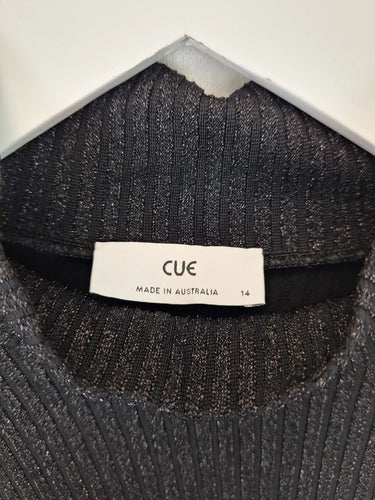 Cue Shimmer Relaxed Mock Neck Top Size 14 by SwapUp-Online Second Hand Store-Online Thrift Store
