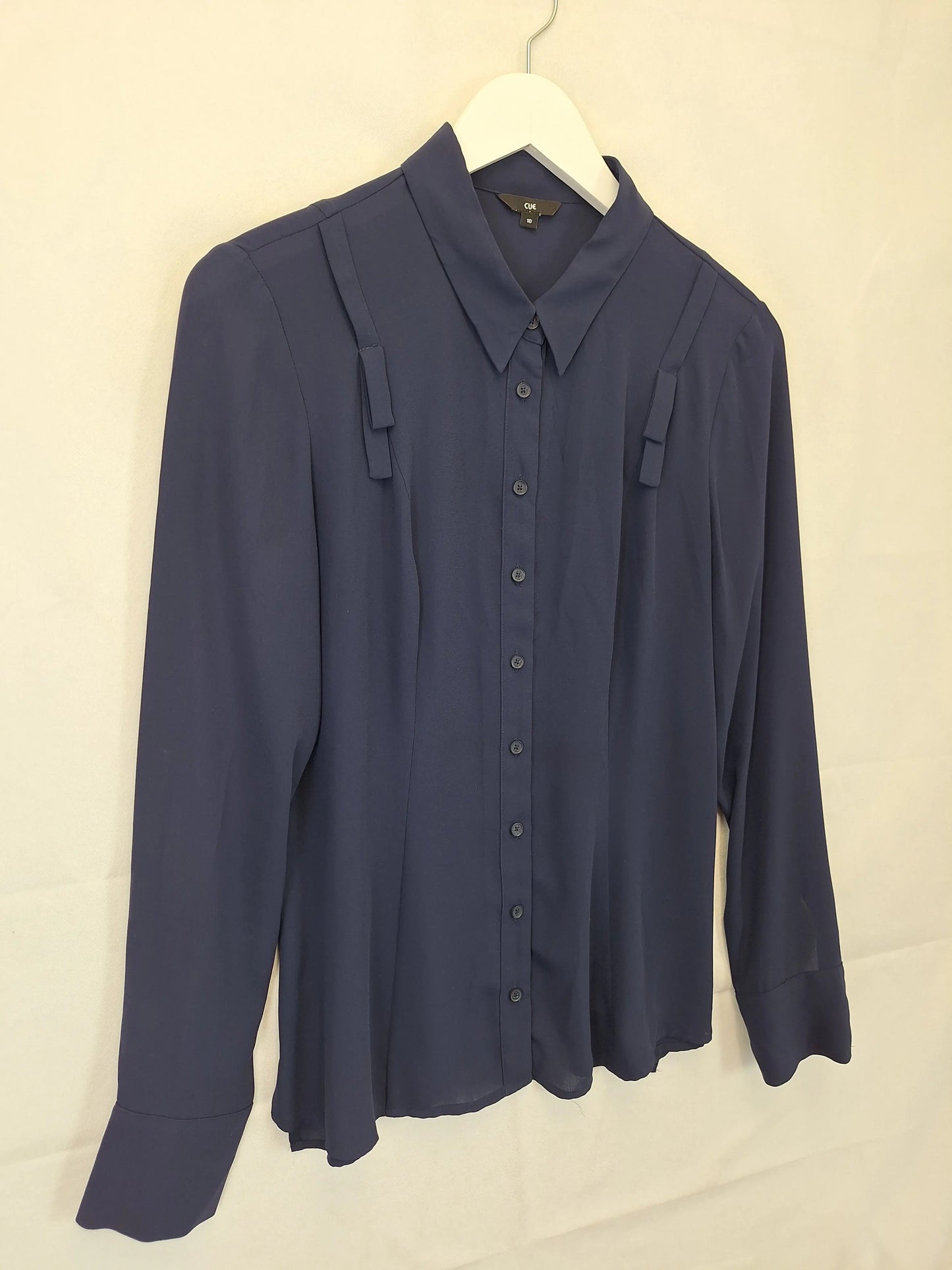 Cue Sophisticated Chiffon  Shirt Size 10 by SwapUp-Online Second Hand Store-Online Thrift Store