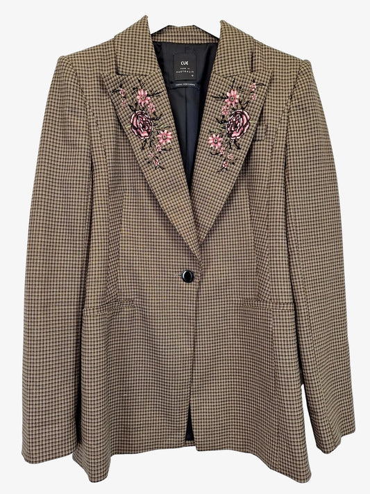 Cue Sophisticated Embroidered Blazer Size 12 by SwapUp-Online Second Hand Store-Online Thrift Store
