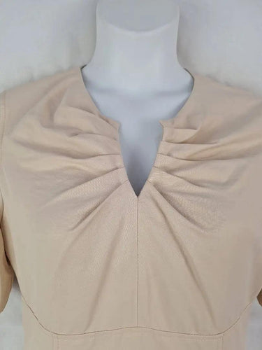 Second-Hand - Cue U Bar Neckline Shift Dress Size 12 - SwapUp