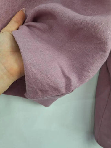 DEIJI STUDIOS Mauve Linen Robe Style Kimono Jacket Size OSFA by SwapUp-Online Second Hand Store-Online Thrift Store