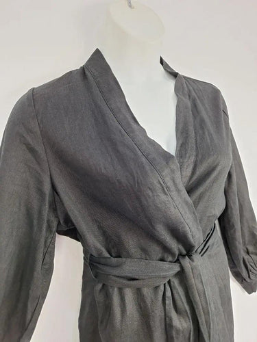 DISSH Essential Linen Wrap Dress Size 12 by SwapUp-Online Second Hand Store-Online Thrift Store
