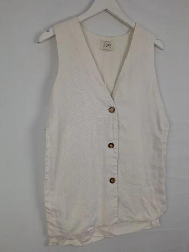 DISSH Linen Apron Style V Neck Top Size 10 by SwapUp-Online Second Hand Store-Online Thrift Store