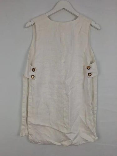 DISSH Linen Apron Style V Neck Top Size 10 by SwapUp-Online Second Hand Store-Online Thrift Store