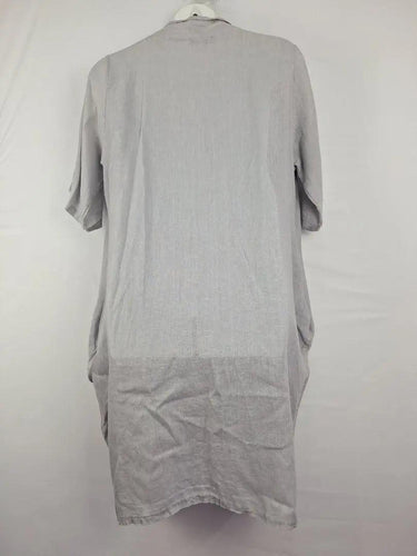 DONNA DONNA Dove Linen Open Style Long Jacket Size OSFA by SwapUp-Online Second Hand Store-Online Thrift Store
