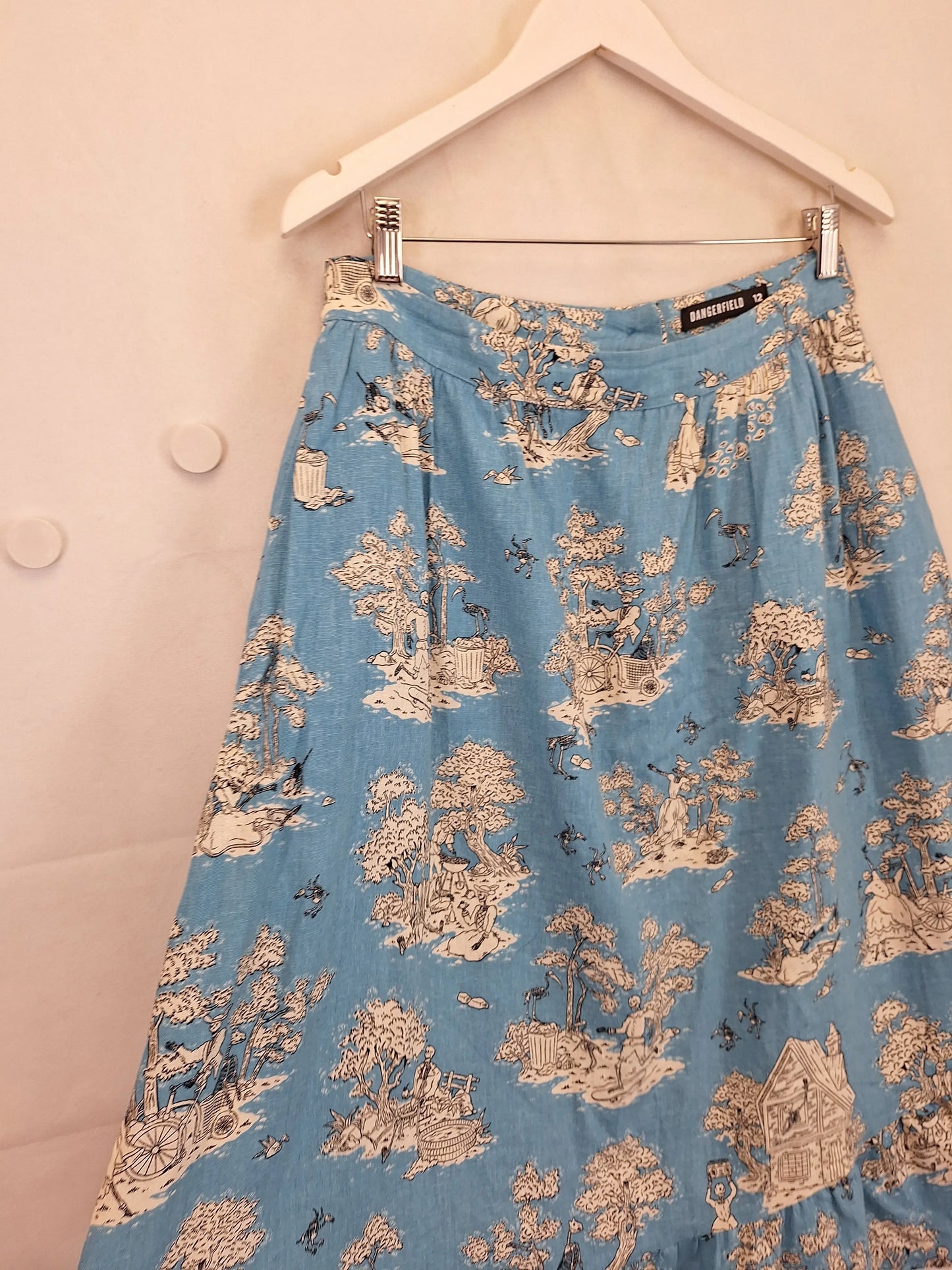 Dangerfield Dainty A Line Storybook Midi Skirt Size 12 by SwapUp-Online Second Hand Store-Online Thrift Store
