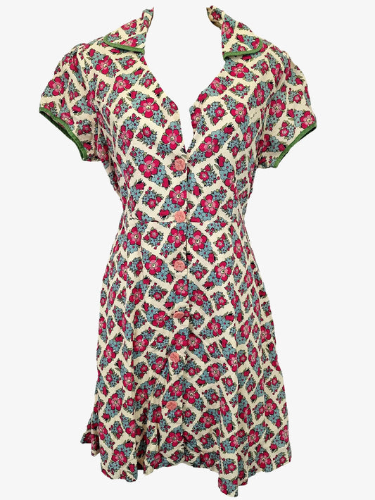 Dangerfield Retro Collared Midi Dress Size 12 by SwapUp-Online Second Hand Store-Online Thrift Store