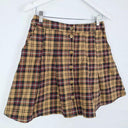 Second-Hand - Dangerfield Tartan Button Up Pleated Mini Skirt Size 12 - SwapUp