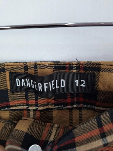 Second-Hand - Dangerfield Tartan Button Up Pleated Mini Skirt Size 12 - SwapUp