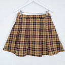 Second-Hand - Dangerfield Tartan Button Up Pleated Mini Skirt Size 12 - SwapUp