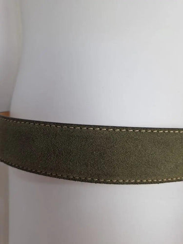 Dania For Andrew's Olive Green Suede Genuine Leather Belt Size 95/110 by SwapUp-Online Second Hand Store-Online Thrift Store